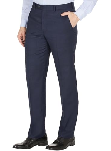 Lauren Ralph Lauren Mens Classic-Fit Wool Plaid Dress Pants 32W x 30L Navy3