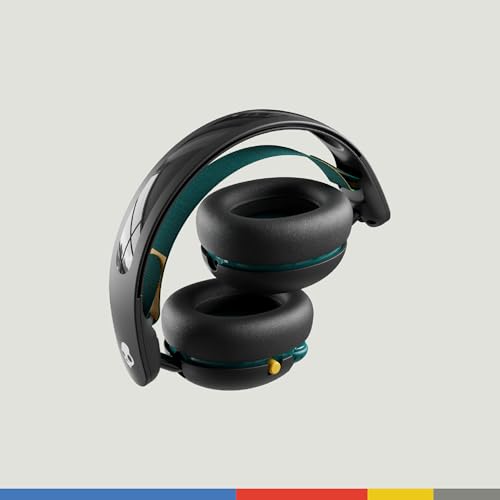 Image of Skullcandy Grom Wireless Headphones, Volume-Limiting Audio, Comfortable Over-Ear Fit, Designed for Kids 6+, Up to 45 Hours Battery, Backup 3.5mm AUX Cable Included with Built-in Microphone - Black
