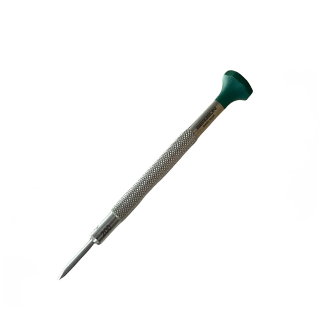 Bergeon Green 31081-200 Non-Magnetic Screwdriver With Anodised Aluminium Body 2.00Mm