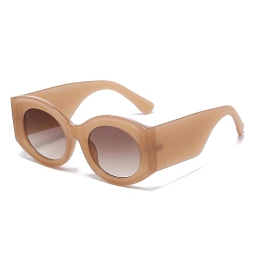 Lunettes de soleil ovales femmes rétro verres dégradés protection UV400 oversize