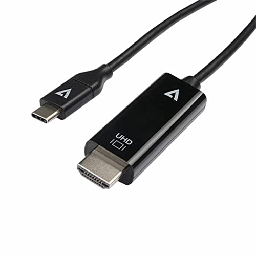 V7 V7Uchdmi-1M To Hdmi 1M Black Usb-C Video Cable, Aluminium, Nero