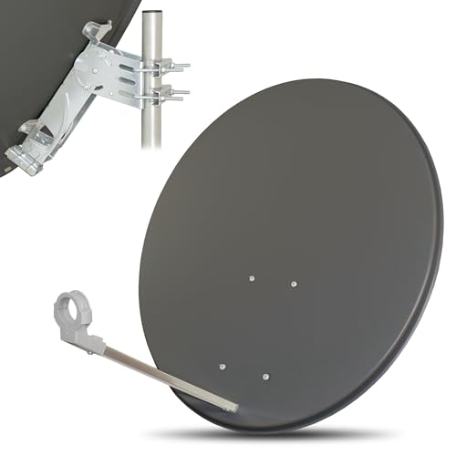 80cm Satelliten Sat Spiegel Schüssel Antenne Anlage HDTV Full...