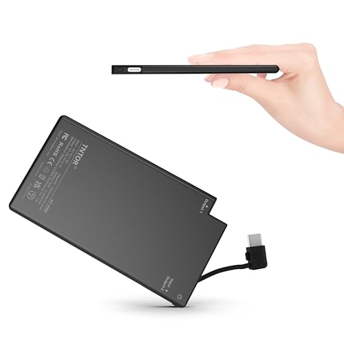 Amazon | TNTOR モバイルバッテリー 軽量 小型 超薄 6.8mm 5000mAh