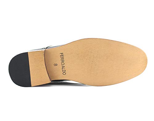 Image of Ferro Aldo Men's Modern Cap-Toe Derby Collection | Statement Dress Shoes in Floral, Woven, & Classic Styles