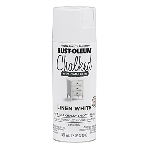 Rust-Oleum 302591 Chalked Spray Paint, 12 oz, Linen White Ultra Matte, 12 Ounce (Pack of 1)