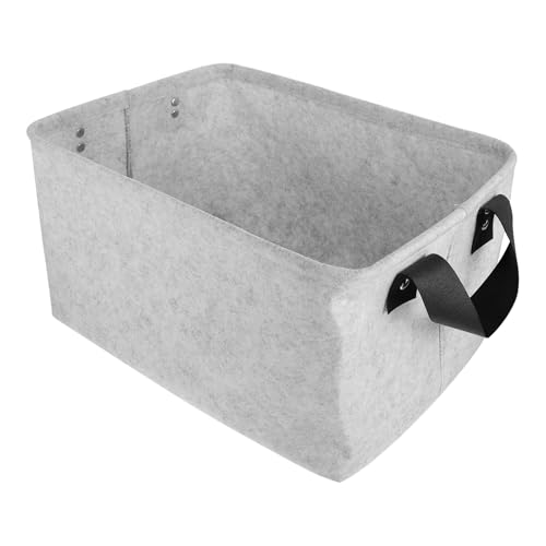 GAROZATION Cubo Plegable de Fieltro para Ropa Sucia Mediano Cesta de Almacenamiento Gris para Uso Doméstico