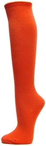 COUVER Cotton Halloween Socks - Pumpkin Socks - Fashion/Casual Knee High - Orange - 1 Pair