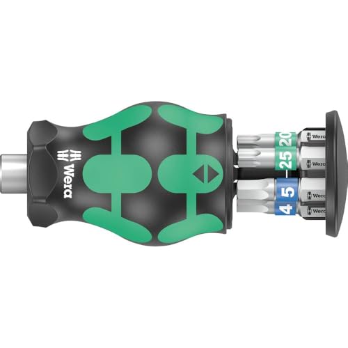 Wera 05008875001 Kraftform Kompakt Stubby 3 Schraubendreher mit Bit Magazin, 6-teilig