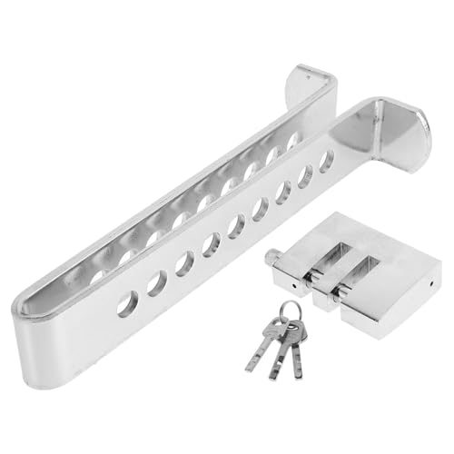 Kichvoe Cerradura Antirrobo Multifuncional Ajustable en Forma de U para Volante, Embrague y Freno de Coche, Acero Inoxidable, 21.5 Cm de Alto, Dispositivo de Prevención de Robo