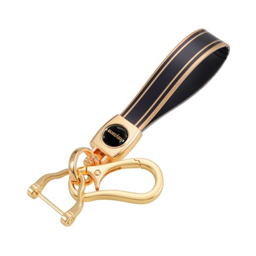 Image of Keyzone TPU car Key Cover Compatible for BMW X1, X3, X6, X5, 5 Series, 6 Series, 7 Series 4 Button Smart Key (Type2) (Gold Black with Gold Black Keychain)