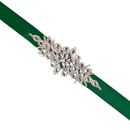 Mandala Crafts Wedding Belt for Bride Dress - Bridal Belts with Rhinestone Sash4