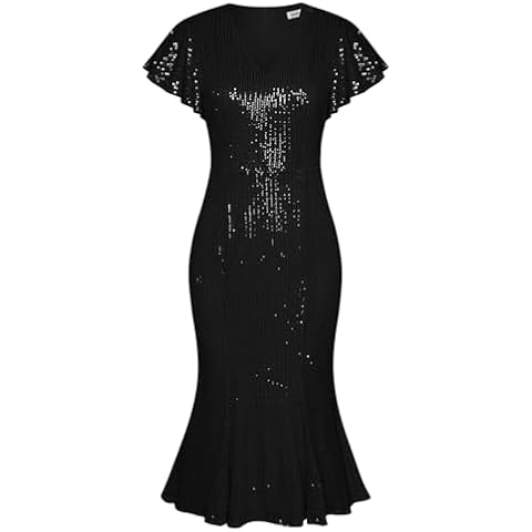 GRACE KARIN Elegant Sequined Maxi Dress Cover