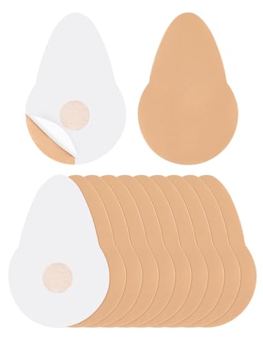 MELLIEX 5 Pares Pezoneras de Invisibles Desechable Cubierta de Pezón Sujetador de Adhesivo Cubre Pezones Desechable Satén Pezón Levantamiento Cubierta Mujer - S