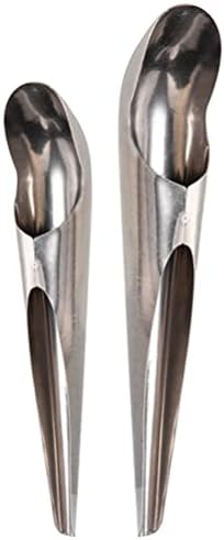 POPETPOP 2pcs Bird Feeder Scoop Stainless Steel Parrot Feeding Scoops Food Shovel Hand Food Feeding Tableware Spoon Birds Feeding and Watering Supplies