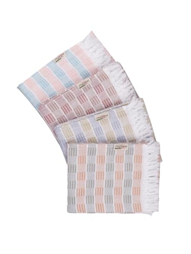 Image of RAMRAJ COTTON Pack Of 4 Cotton Bath Towel Set Crafted For Softness| Durability| And Comfortable Daily Use