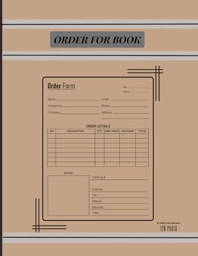 ORDER FORM BOOK // Sale Details Log - Track Order In Your Business - Professional Order Form - 120 Pages Sized 8.5" x