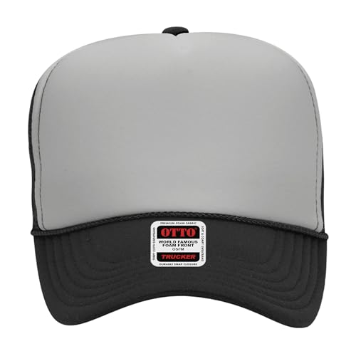 Image of OTTO Polyester Foam Front 5 Panel High Crown Mesh Back Trucker Hats in 97, Bulk, Wholesale