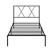 Zinus Elias Bettgestell 90 x 200 cm mit Moderne Kopfteil - Metallbett 90x200 mit Metall-Lattenrost - 30 cm Hohe Plattform mit Freiraum Darunter - Kein Boxspringbett Erforderlich - Schwarz