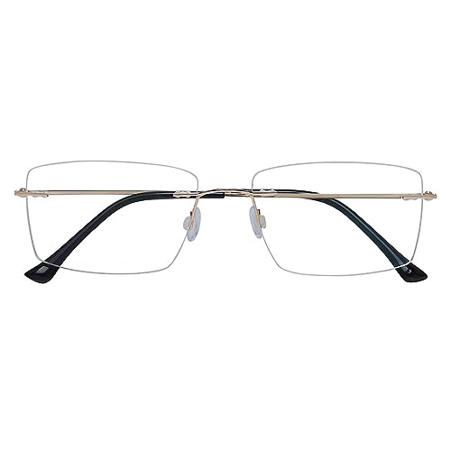 Óculos Masculino Balgriff Titanium Sem Aro 1274 Ótica Isabela Dias (Dourado)