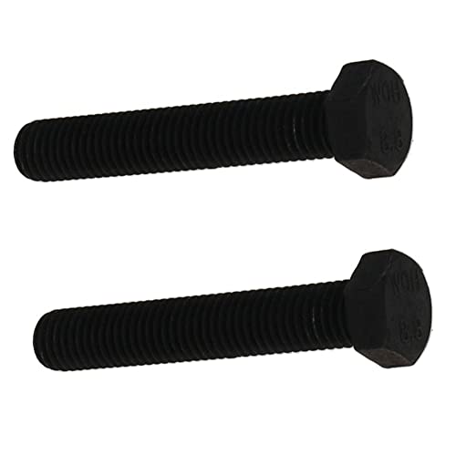 Image of Aicosineg M12 x 70mm Carbon Steel Grade 8.8 External Hex Head Screw Bolts Metric Thread Hexagon Bolts Fastener, 3.06''x0.71''x0.71''(Lx W x H) for Hardware Furniture Machinery Black 2pcs