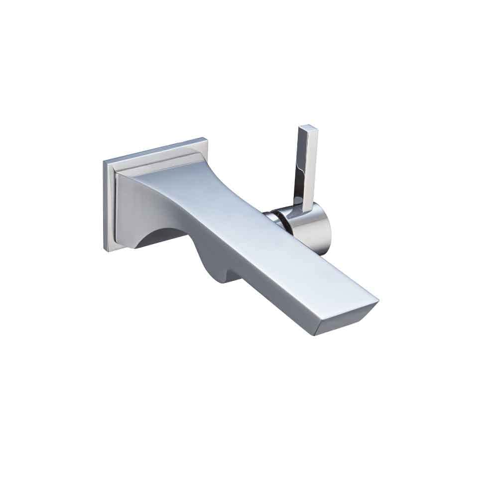Titana Wall Mounted Basin Mono Tap | Chrome Finish | Lever Handle | Solid Brass | Bathroom Sink Tap