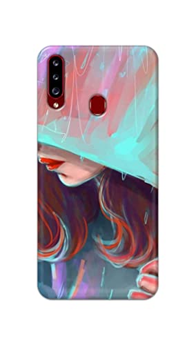 Image of PRINTFIDAA Pretty Woman Under The Umbrella Painting Printed Designer Hard Case for Samsung Galaxy A20s, SM-A207F / DS, SM-A207M / DS, SM-A2070 Back Cover -(e) RPM1007
