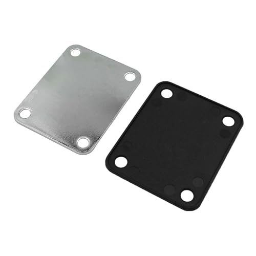 Alnicov Guitar Neck Plate String Ferrules & Jack Plate Hardware Set for Tele Telecaster Style Electric Guitar Replacement Parts Chrome - Image 3