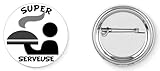 pins restaurante quito Design original et exclusif Badge broche pins super serveuse service restaurant métier 37mm handmade cadeau