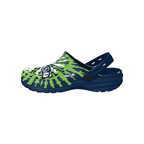 Image of FOCO Mens NFL Team Logo Tie-dye Garden Water Sandals Shoes Slipper Clogs with Strap