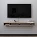 Mueble de TV flotante, mueble de TV suspendido, mueble de pared, estantería de TV flotante, consola multimedia, soporte de televisión, cable Box Router Estante de almacenamiento (140 cm, Dark Brown)