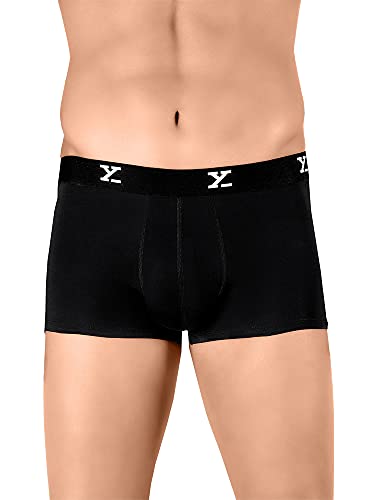 Image of XYXX Men's Ace & Shuffle Micromodal Regular Fit Solid Antimicrobial Trunks with No Marks Waistband (Pack of 3)