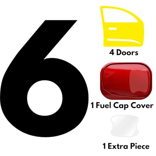3M-6 Pack Car Accessories Car Cover Door Handle Cup Protector Clear Film | Self-Healing Paint Protection Decal Anti Scratch Guard | Universal Fit Vehicles, SUV, Truck Upromax