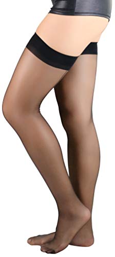 Image of ToBeInStyle Women's Sheer Seamless Nylon Contrasting Backseam Stocking