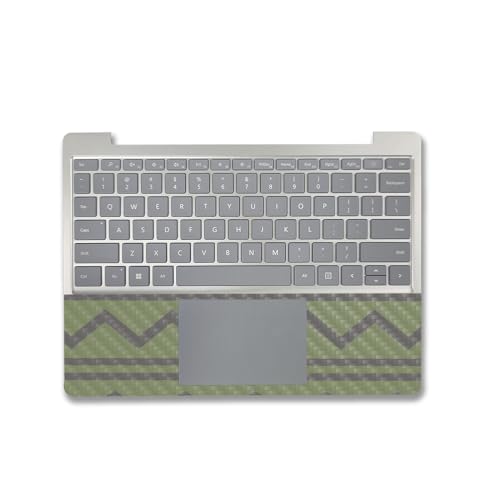 Image of MightySkins Carbon Fiber Skin Compatible with Microsoft Surface Laptop Go 3 (2023) Full Wrap Kit - Green Western | Protective, Durable Textured Carbon Fiber Finish | Made in The USA