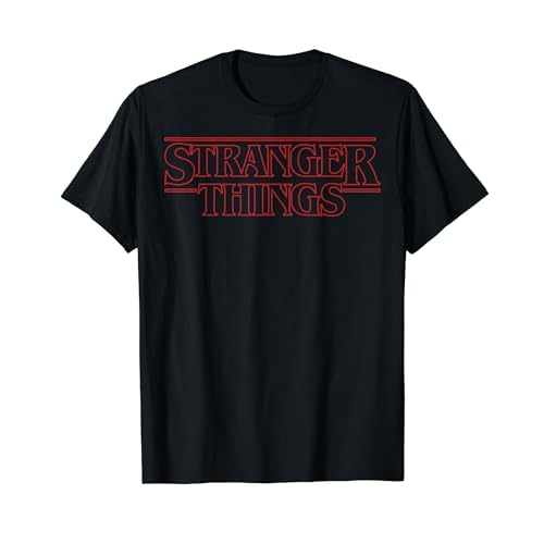 Netflix Stranger Things Outline Logo Camiseta