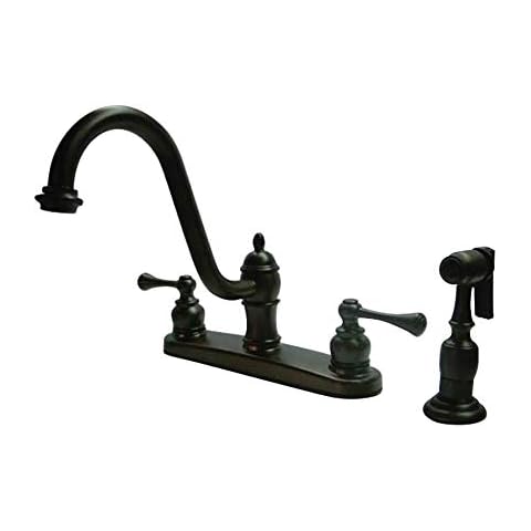 Grifo de cocina central Kingston Brass KB3115BLBS, 8 pulgadas, Bronce aceitado Cover