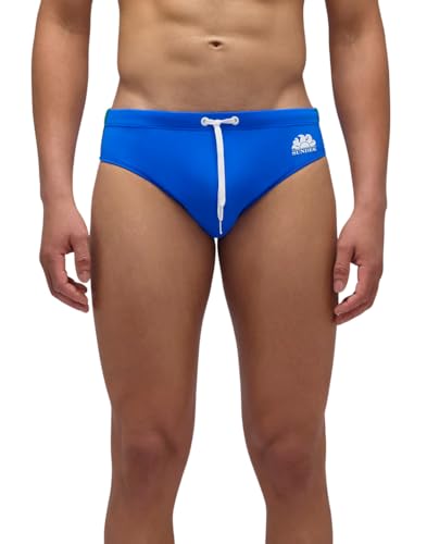 SUNDEK Leonardo Swim Stampa Logo, Slip Mare da Uomo (IT, Testo, XL, Regular, Regular, Over Sky)