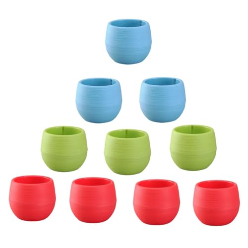 Veemoon Macetas Pequeñas de Plástico Coloridas