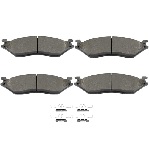 Image of SCITOO D1066 Front Metal Brake Pads Sets w /Hardware Replacement For Ford For F-450 Super Duty 2005-2012,For Ford For F-550 Super Duty 2005-2012,For Ford For LCF 2006-2007