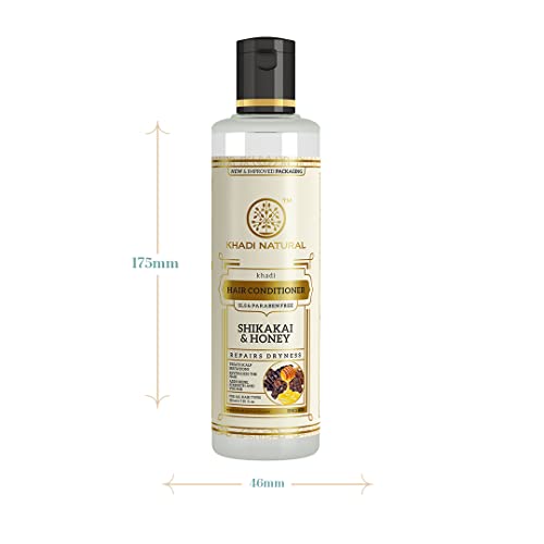 Khadi Natural Shikakai and Honey Herbal Hair Conditioner 210ml, For Nourishing Dry Hair, Repairs Dry and Damaged, For All Hair Types