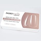 Passio'nails pose américaine ongles capsules (Rond XS Court, Transparent) boite 552 pcs 12 tailles, pour prothésiste ongulaire, débutant, faire ses ongles à la maison, salons de manucure, femme