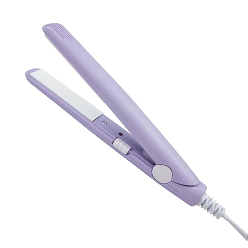 Plancha de Pelo 2 en 1 Mini Plancha de Pelo Calentamiento Rápido Plancha para Pelo corto, flequillo, pelo fino (purple)