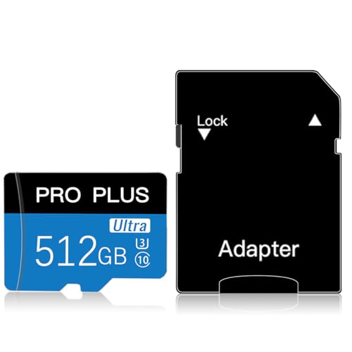 Tarjeta de memoria micro SD de 512 GB clase 10 de alta velocidad Ultra Micro SDXC para teléfonos Android/PC/computadora/cámara/dron