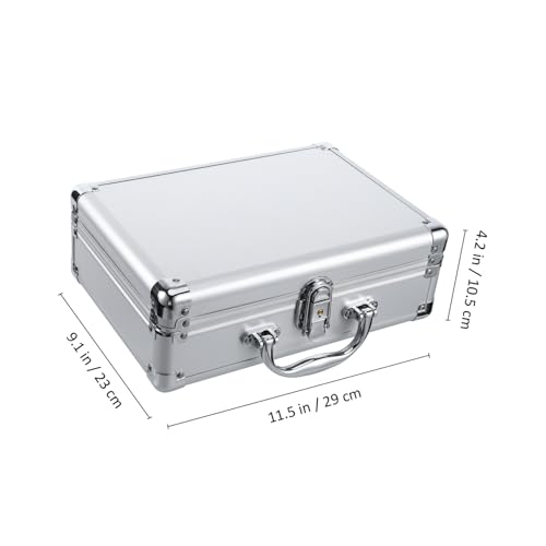 Housoutil Aluminum Tool Box Organizer Empty Storage Box Aluminum Carrying Case for Men2