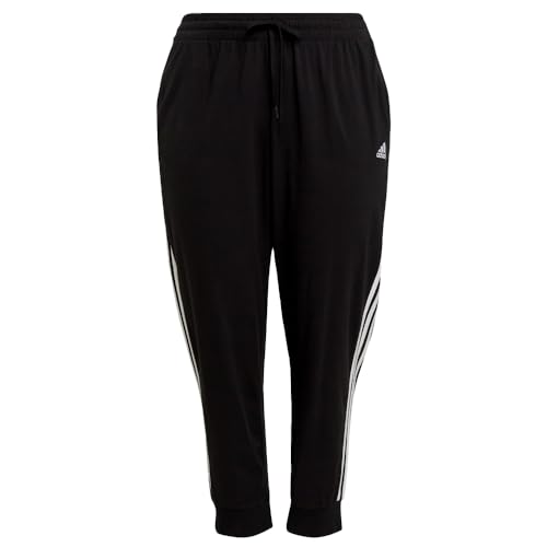 Image of adidas Womens 3-Stripes Drawstring Sweatpants Training Casual - Black