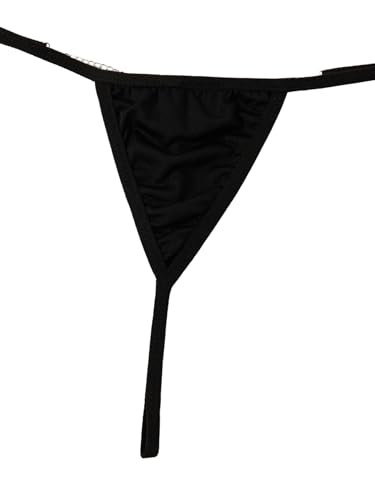 Image of RoseSeek Women's Sparkling Butterfly Chain Underwear Low Rise Cheeky G String Panty