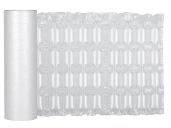 UNINFLATED – MACHINE REQUIRED | Air Cushion Film Rolls for Inflator Machine – Bubble Wrap Alternative Void Fill Protection. (4 Tube 4 Line 40cm x 25cm 300m, Tube Roll)