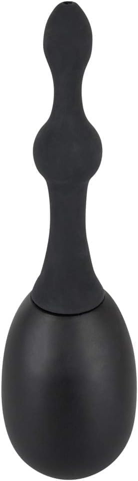 Love69Toys Silikon Anal Douche Klistier Douche - kleine Analdusche für Anfänger und Profis, Hygienedusche für Analsex mit dem Partner, schwarz (Schwarz)