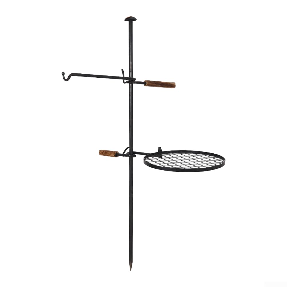 Camping Hierro Plegable con Asa Madera Camping Hierro Plegable | plegable, para fácil transporte, para almacenamiento para compacto, ideal aventuras, estructura estable