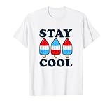 Stay Cool Rocket Pop Red White and Blue Popsicle Summer T-Shirt